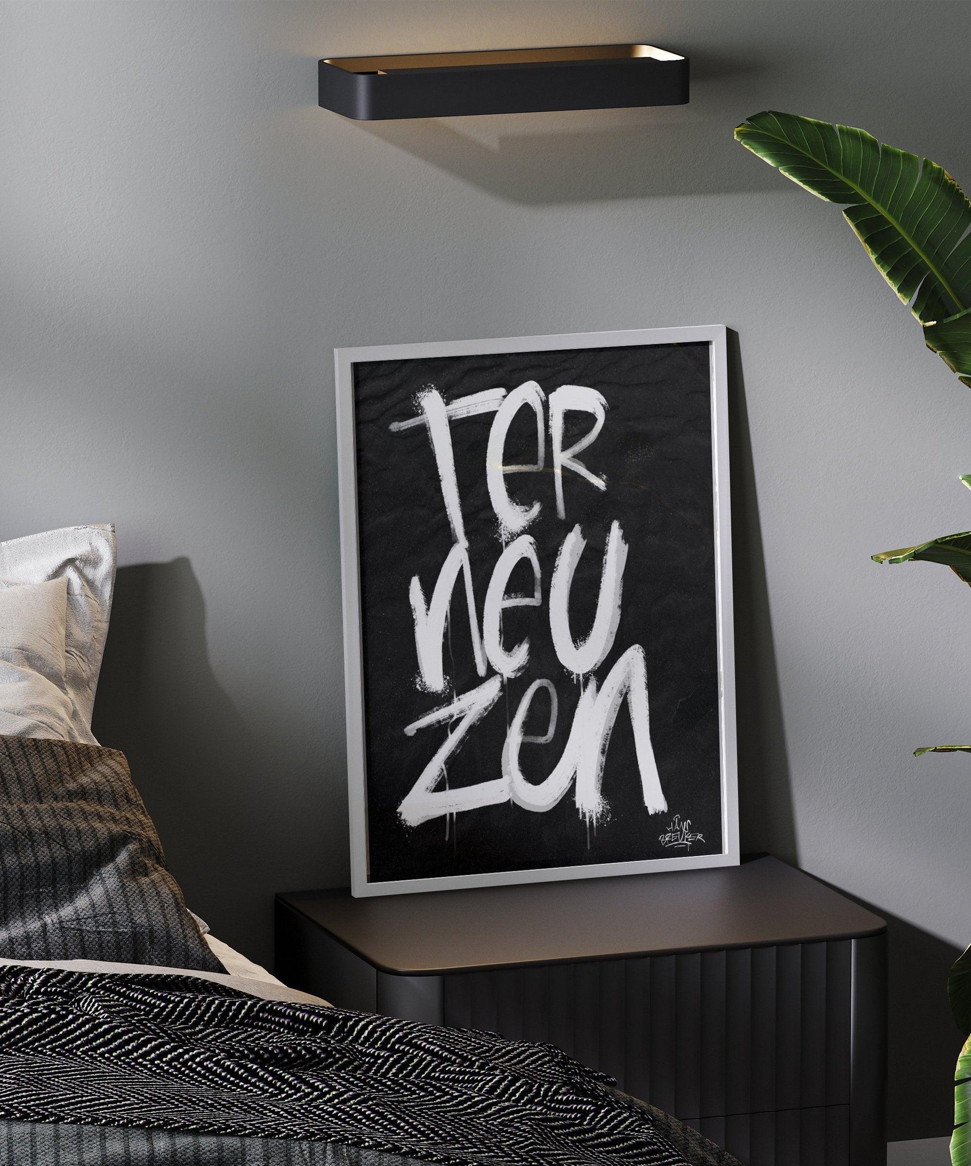 Kalligrafie Poster Terneuzen - Hans Breuker