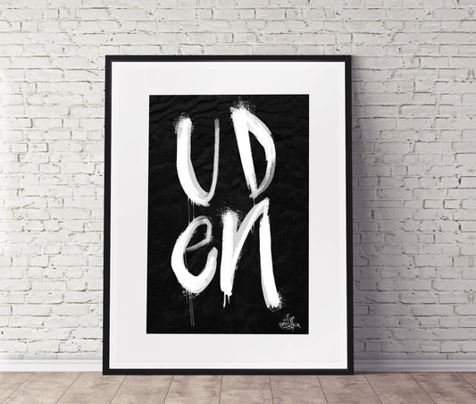 Kalligrafie Poster Uden - Hans Breuker
