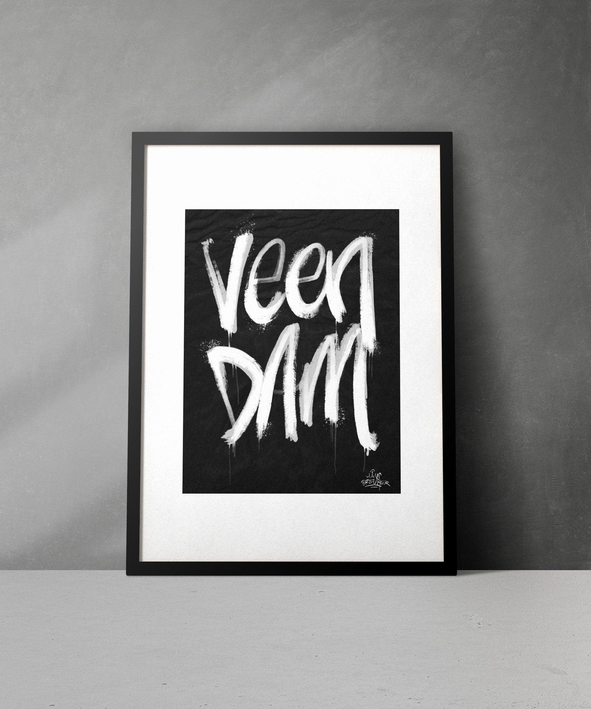 Kalligrafie Poster Veenendaal - Hans Breuker