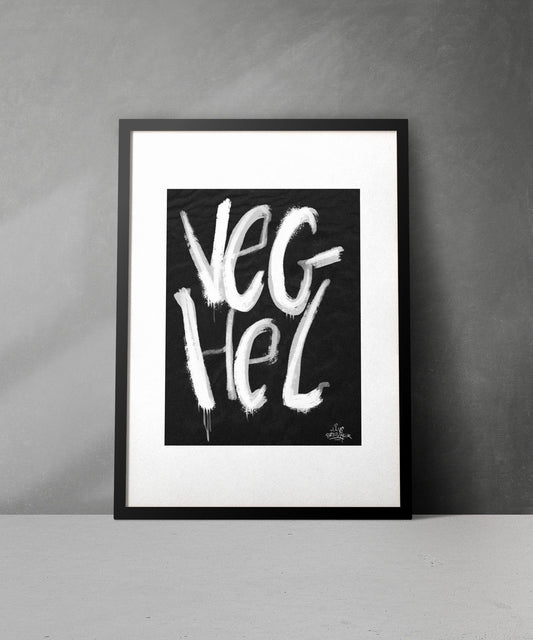 Kalligrafie Poster Veghel - Hans Breuker