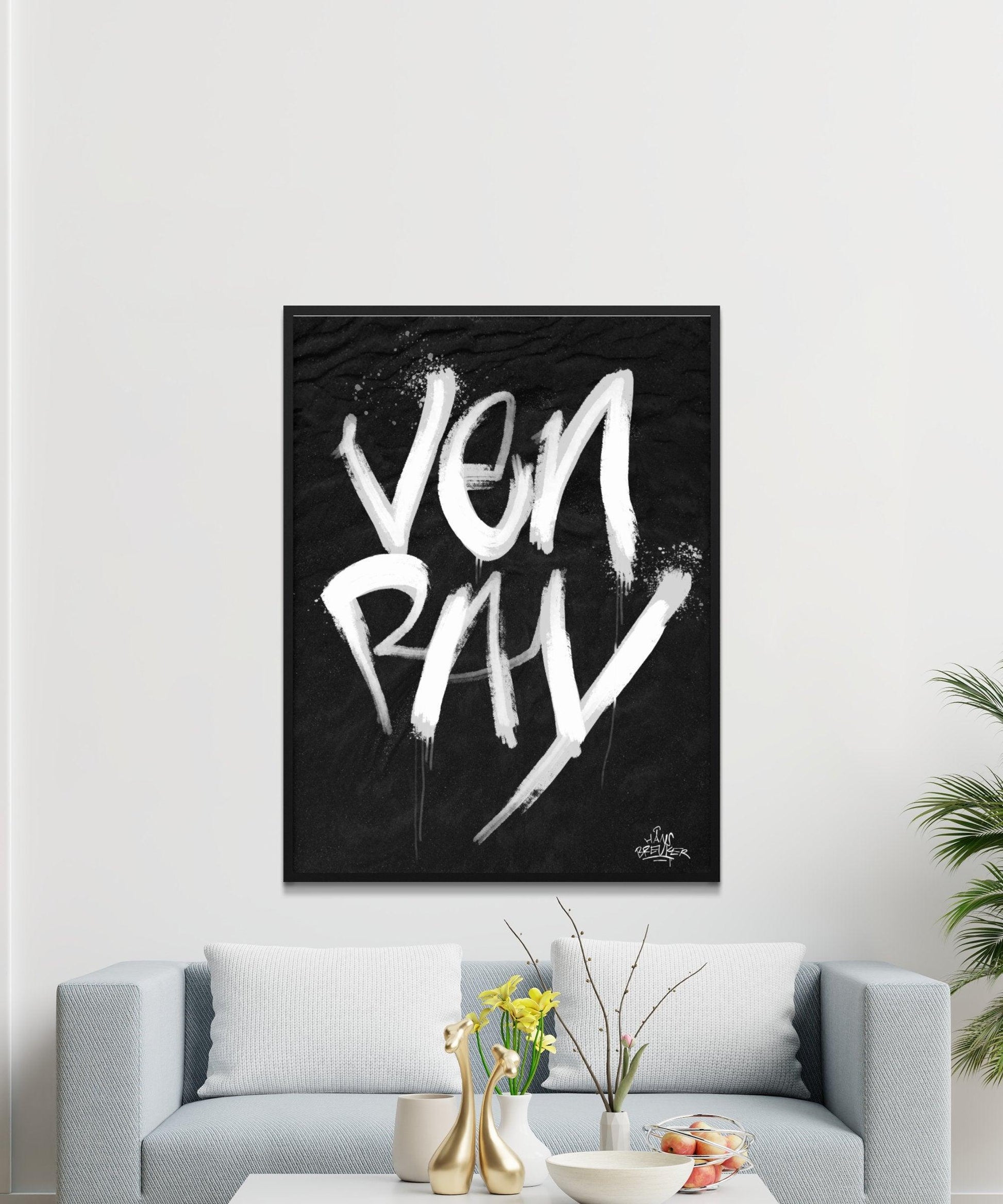 Kalligrafie Poster Venray - Hans Breuker