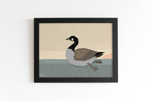 Vintage canadian goose abstract.