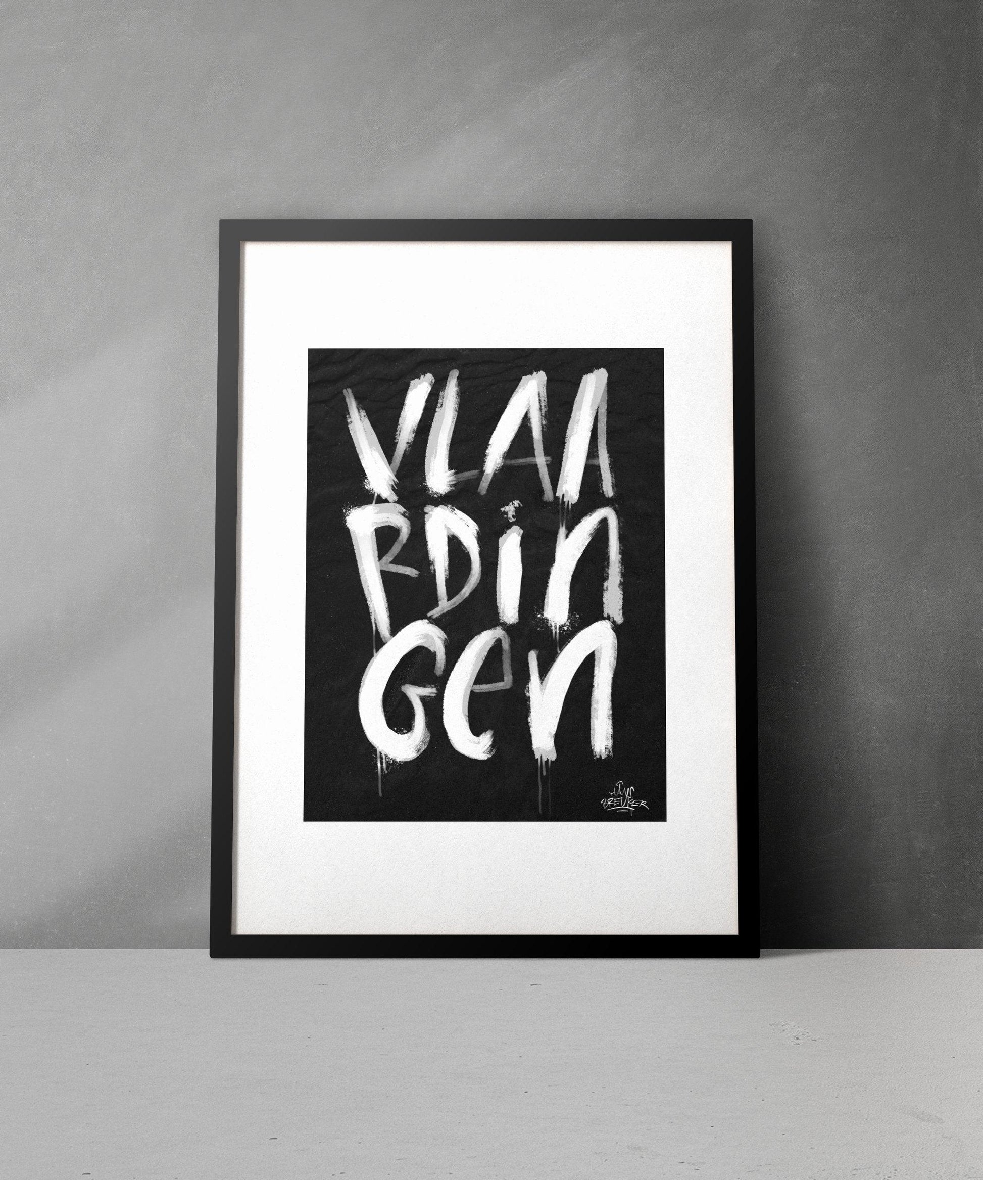 Kalligrafie Poster Vlaardingen - Hans Breuker