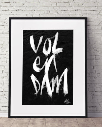 Kalligrafie Poster Volendam - Hans Breuker