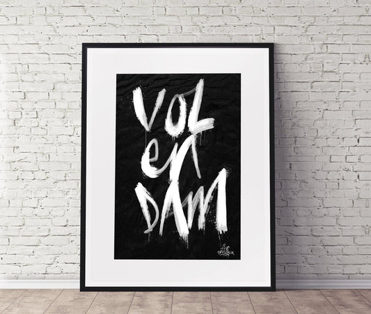 Kalligrafie Poster Volendam - Hans Breuker