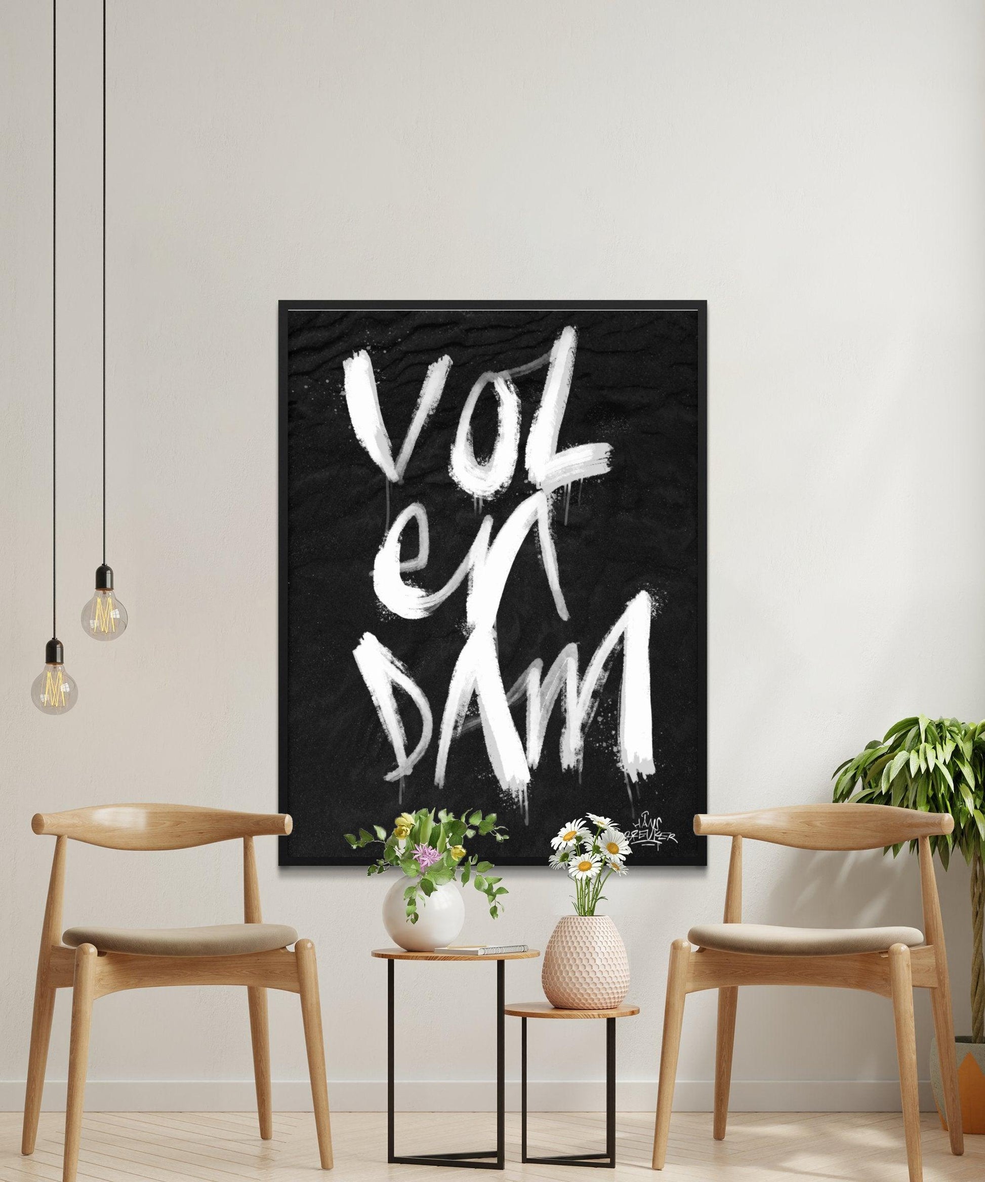 Kalligrafie Poster Volendam - Hans Breuker