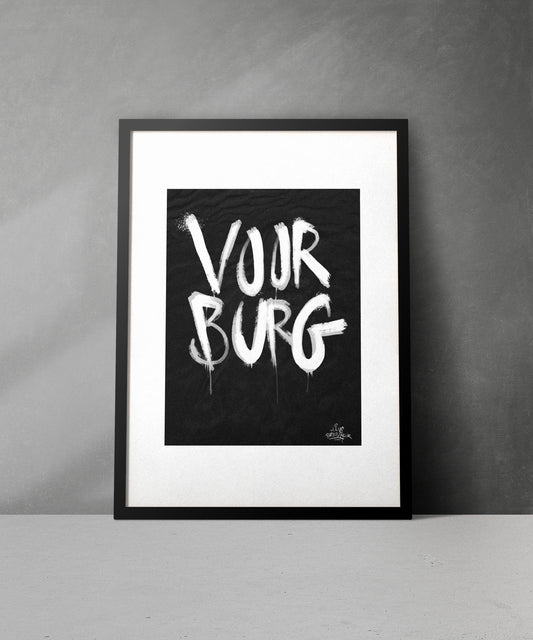 Kalligrafie Poster Voorburg - Hans Breuker