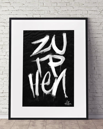 Kalligrafie Poster Zutphen - Hans Breuker