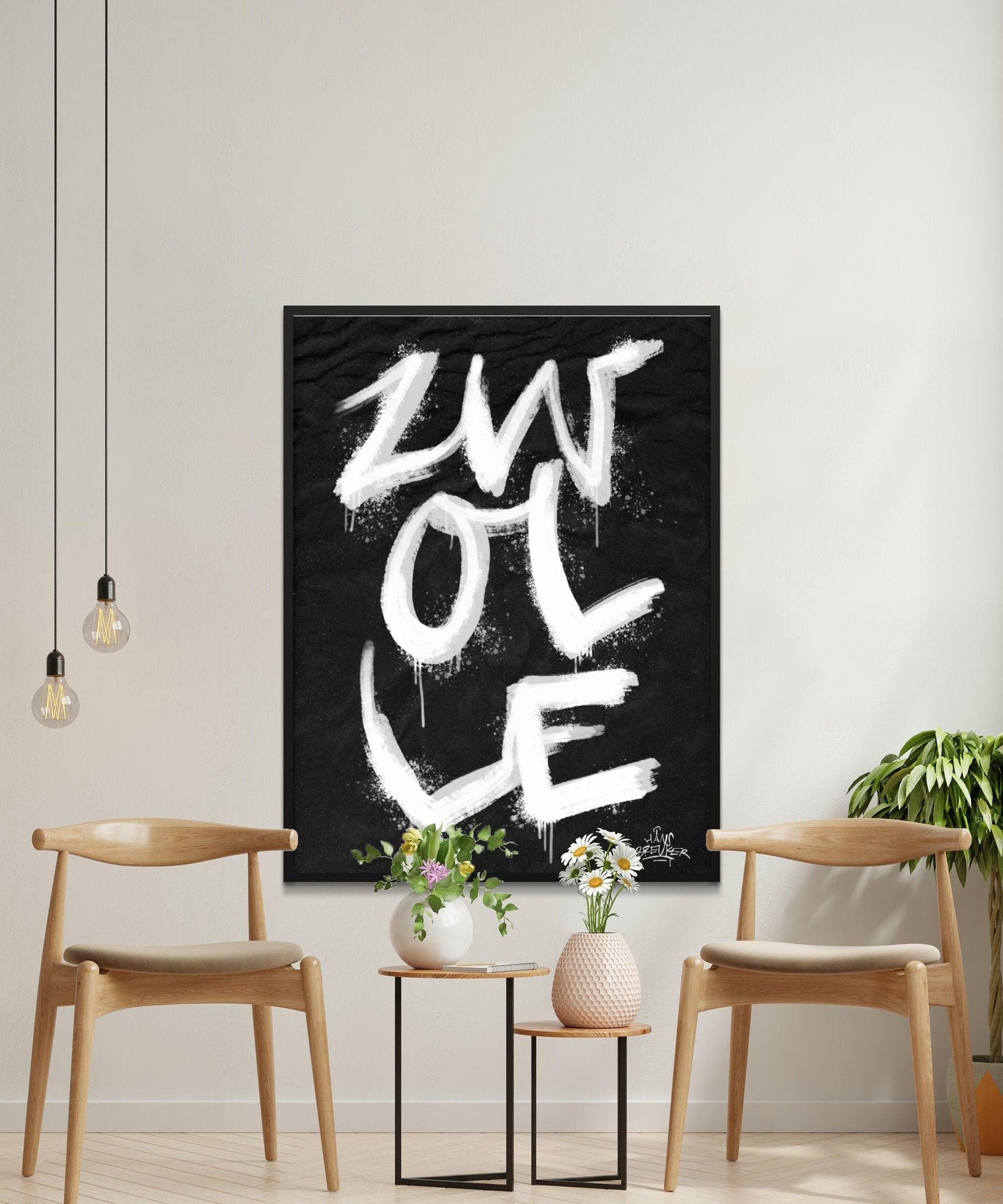 Kalligrafie Poster Zwolle - Hans Breuker
