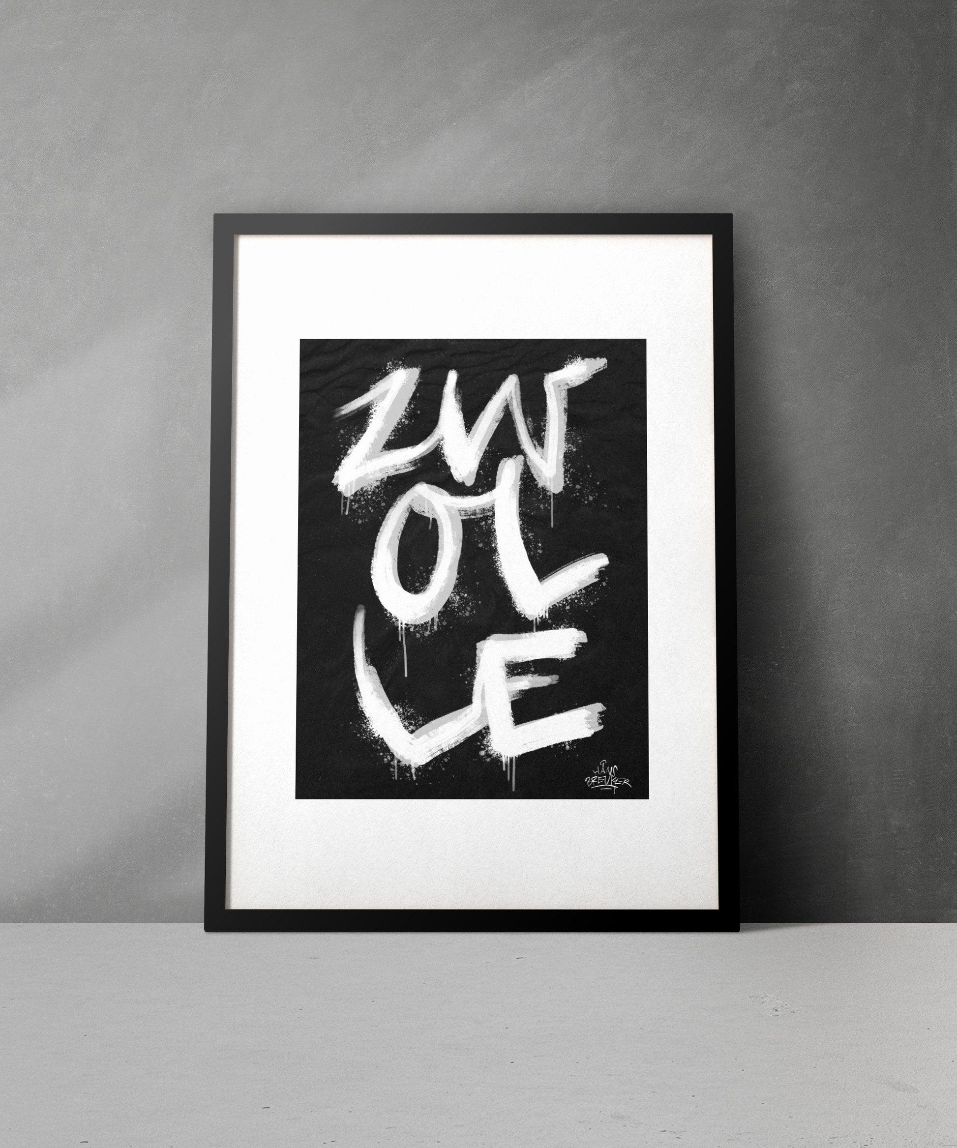 Kalligrafie Poster Zwolle - Hans Breuker