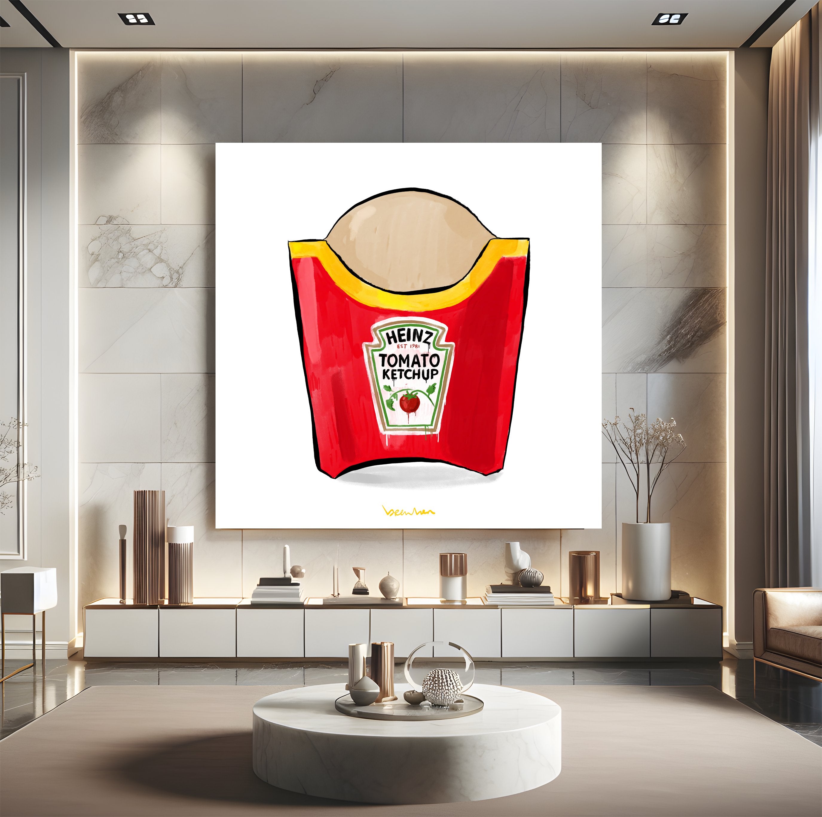 Tomato fast fries. Limited edition artpiece