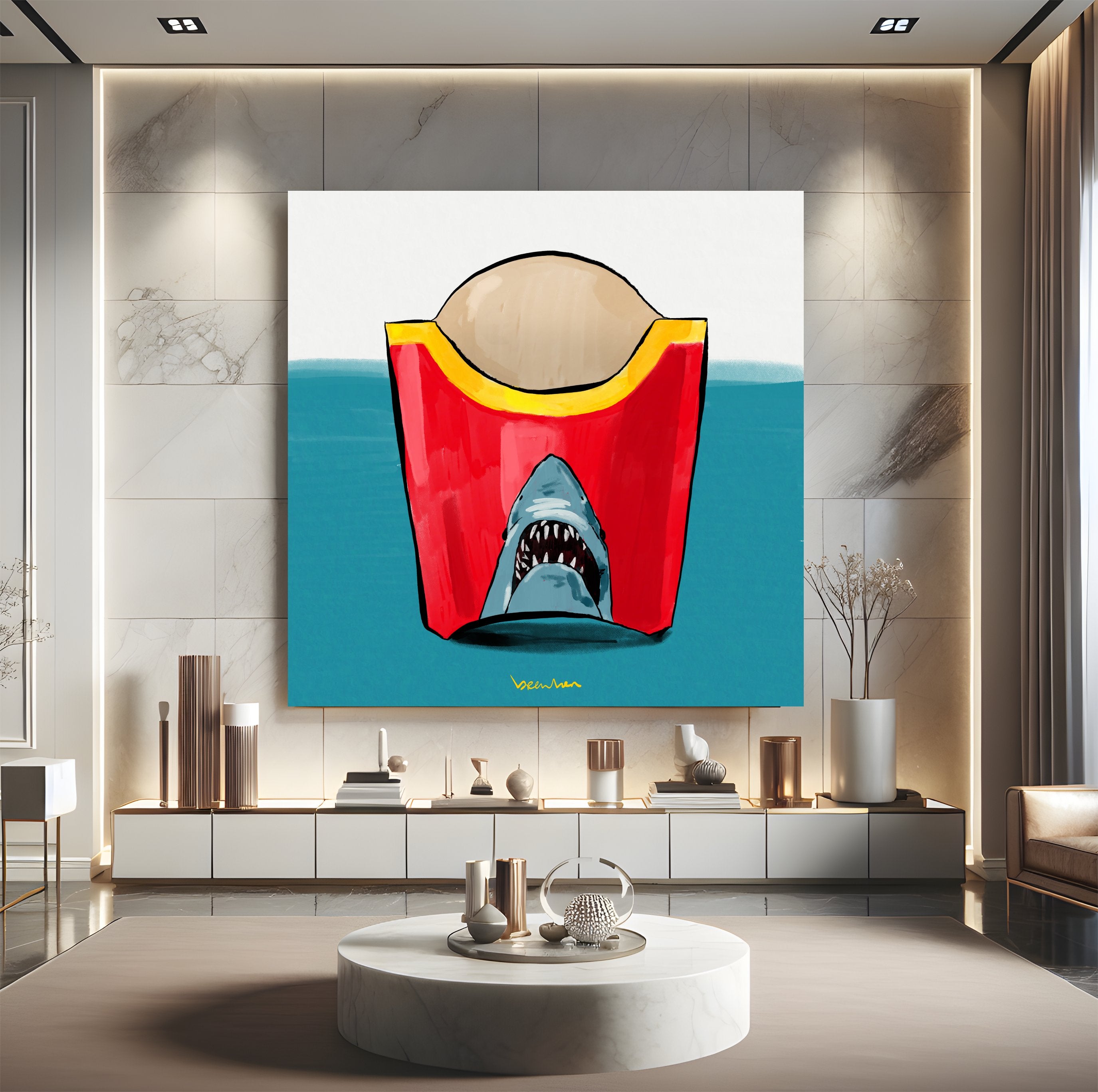 Jaws fast fries. Limited edition artpiece