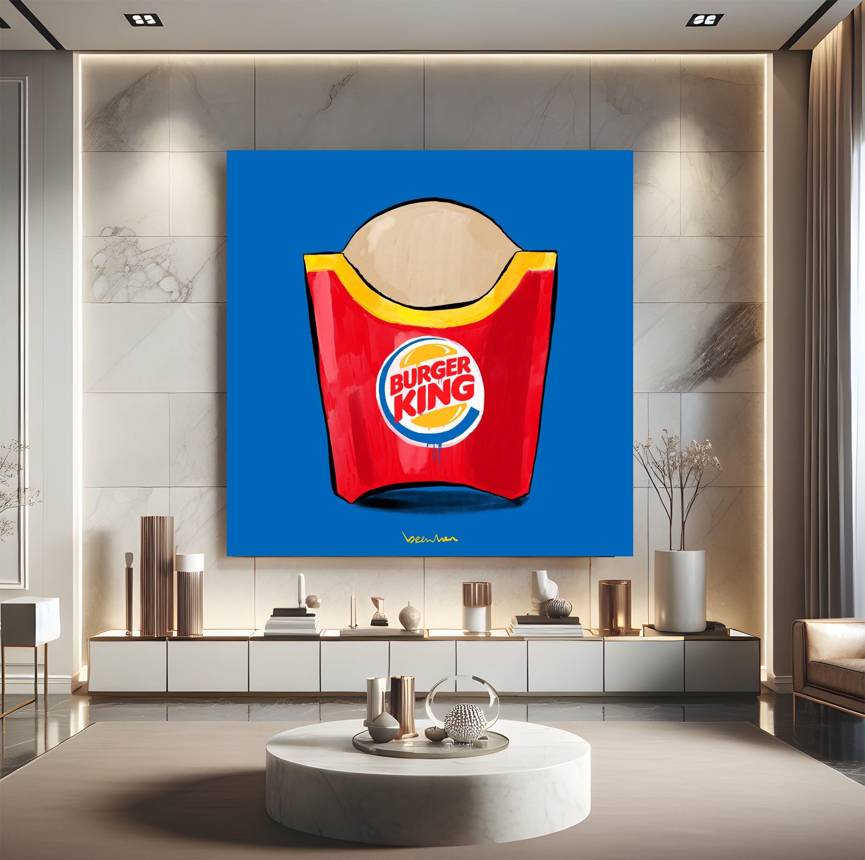 Burger King fast fries. Limited edition artpiece
