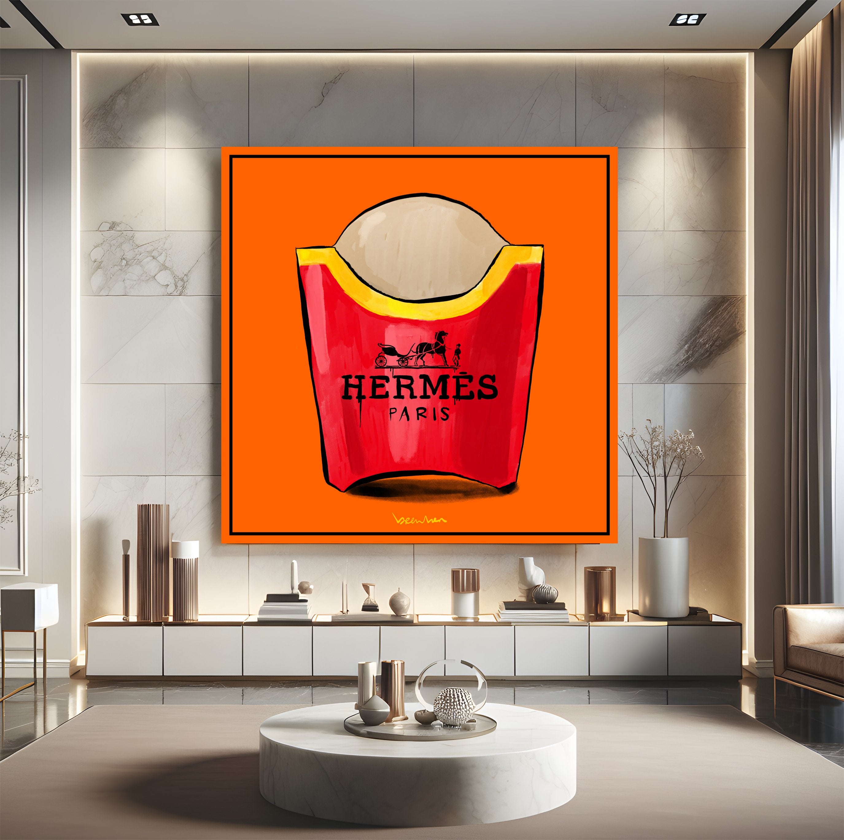 Hermes fast fries. Limited edition artpiece