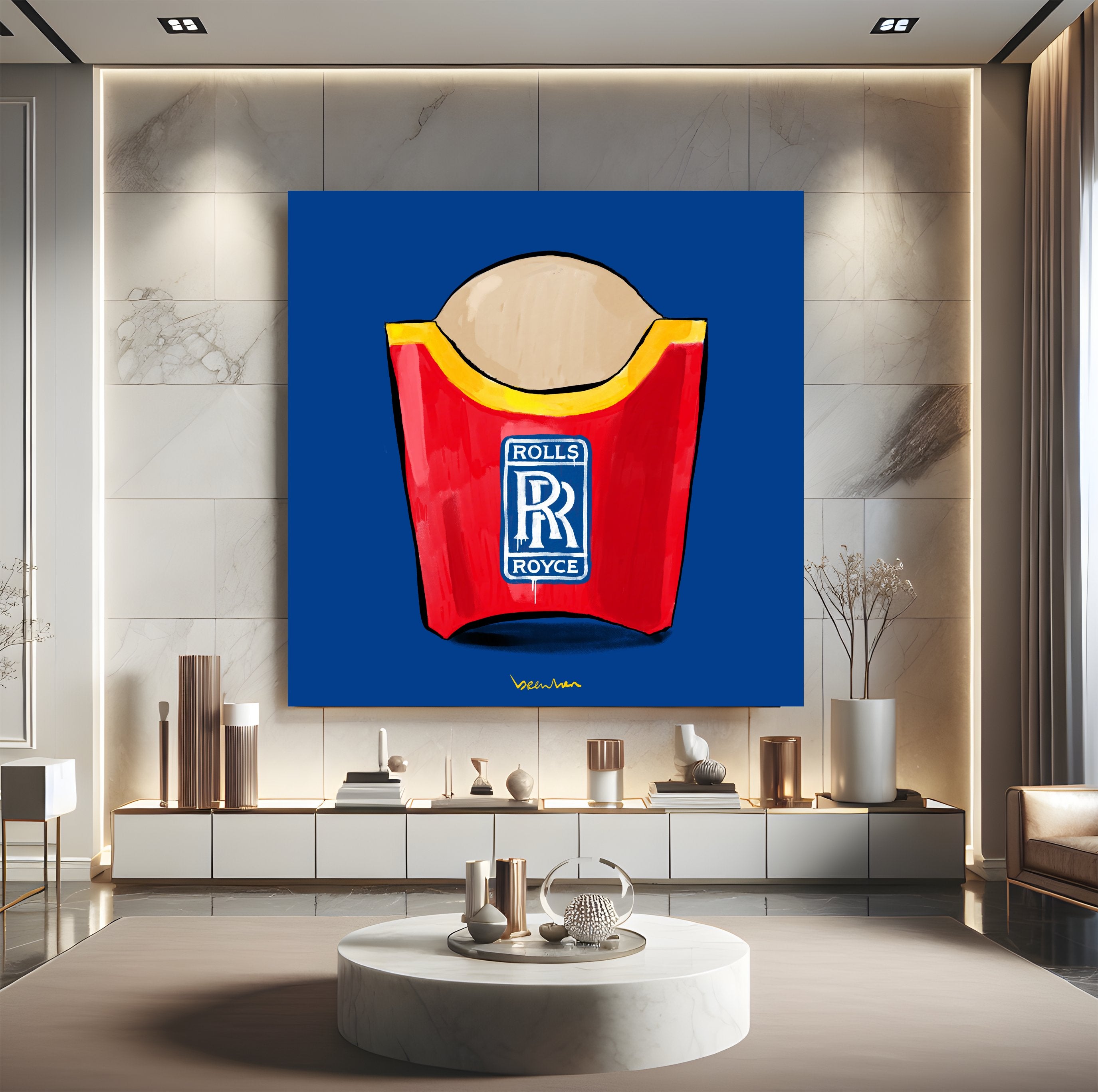Rolls fast fries. Limited edition artpiece