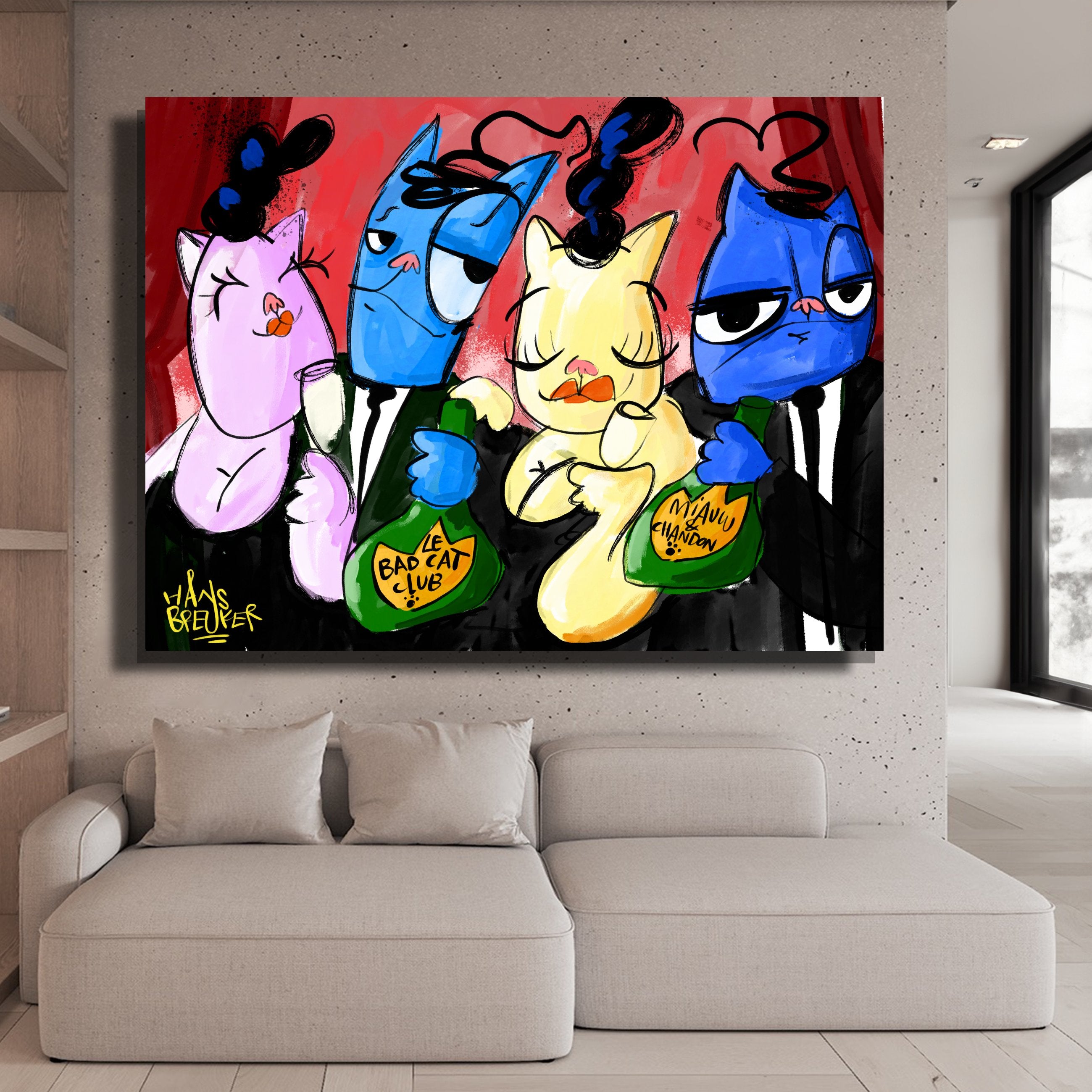 Meow und Chandon Bad Cats Club