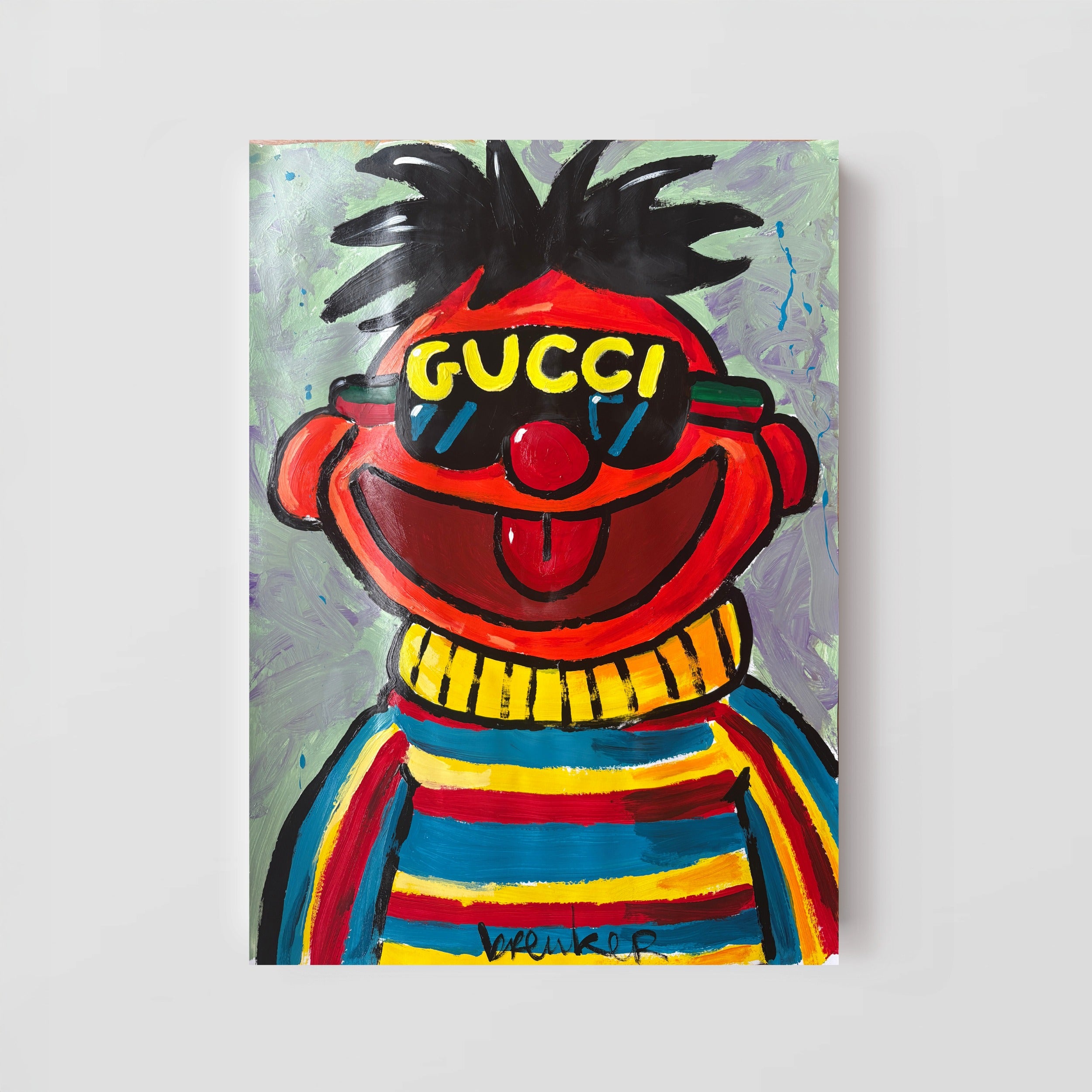 Snoopy Dollars, Unique Painting 50 x 70 cm