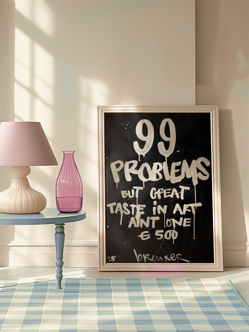 99 problems but art ain't one. Acrylic on paper 50 x 70 cm.