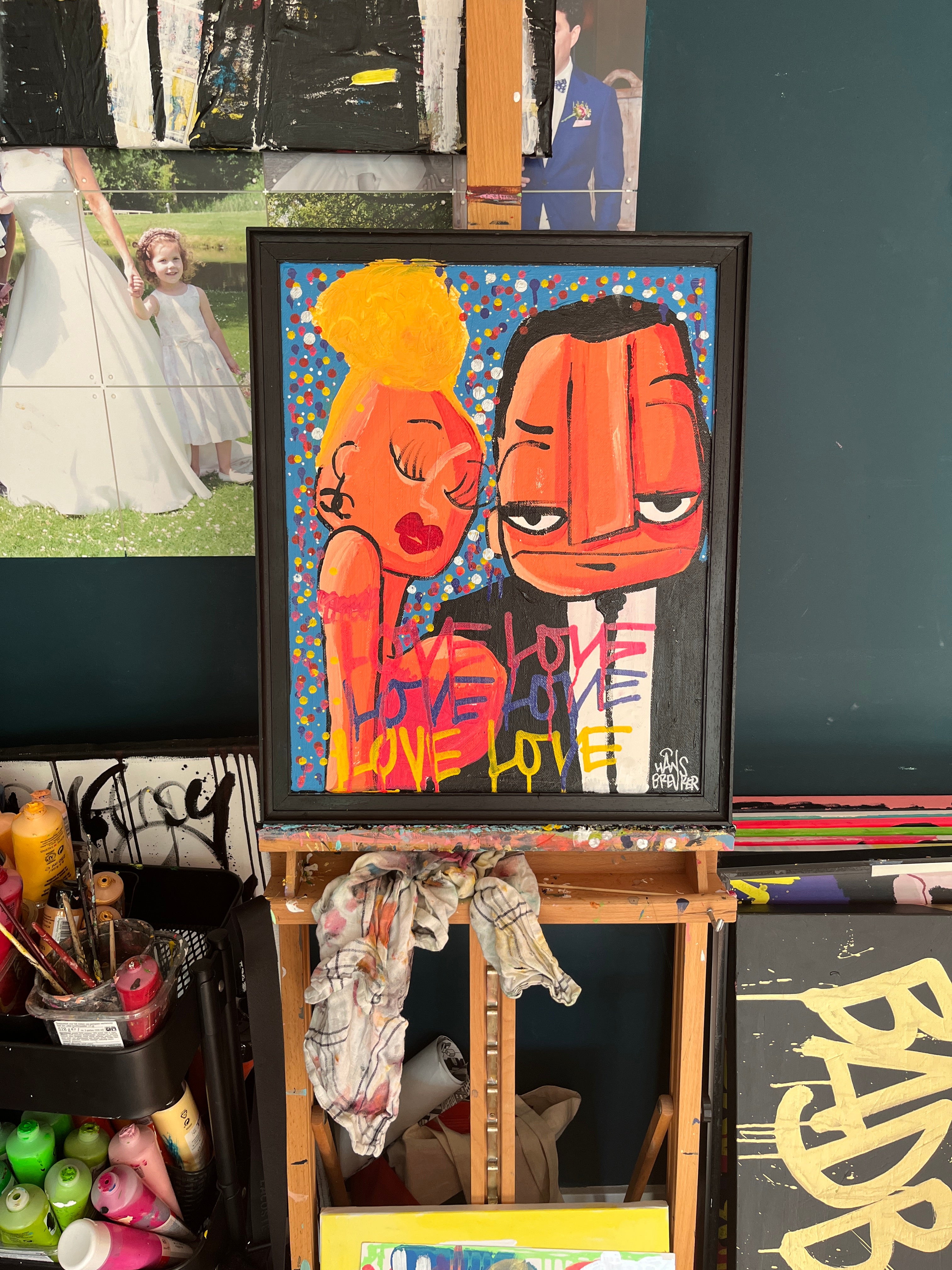 Bonny & Clyde love love love 58 x 48 cm