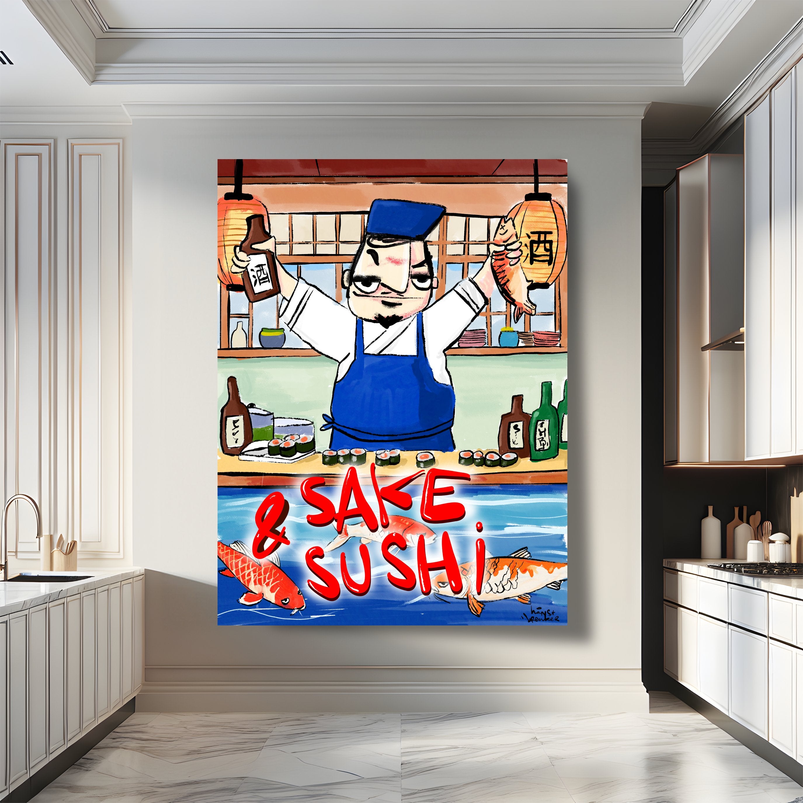 Sake and Sushi. Mad Chefs