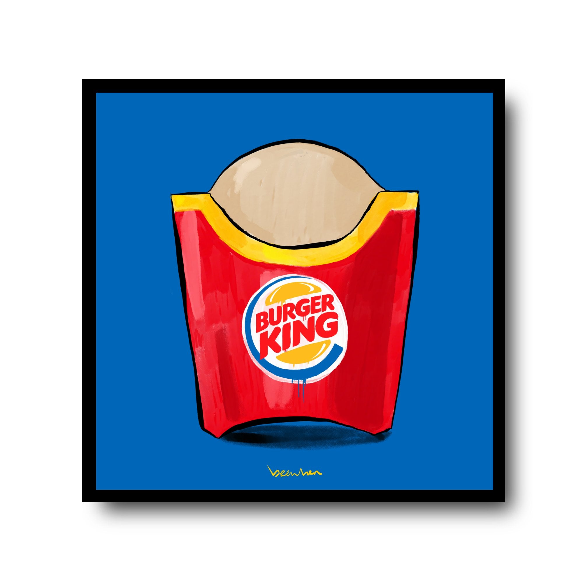 Burger King fast fries. Limited edition artpiece
