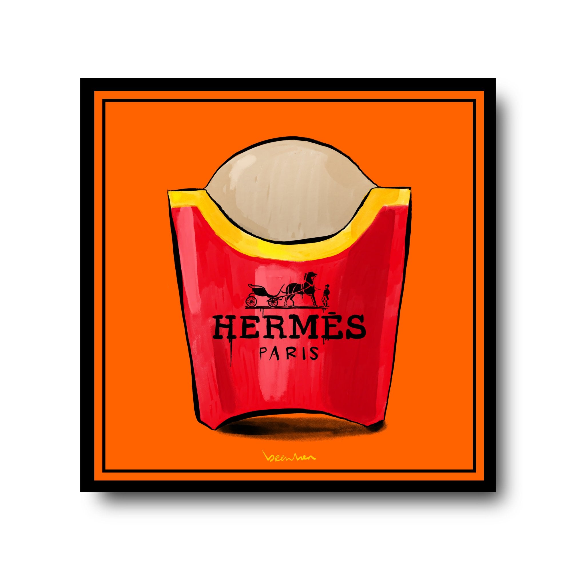 Hermes fast fries. Limited edition artpiece