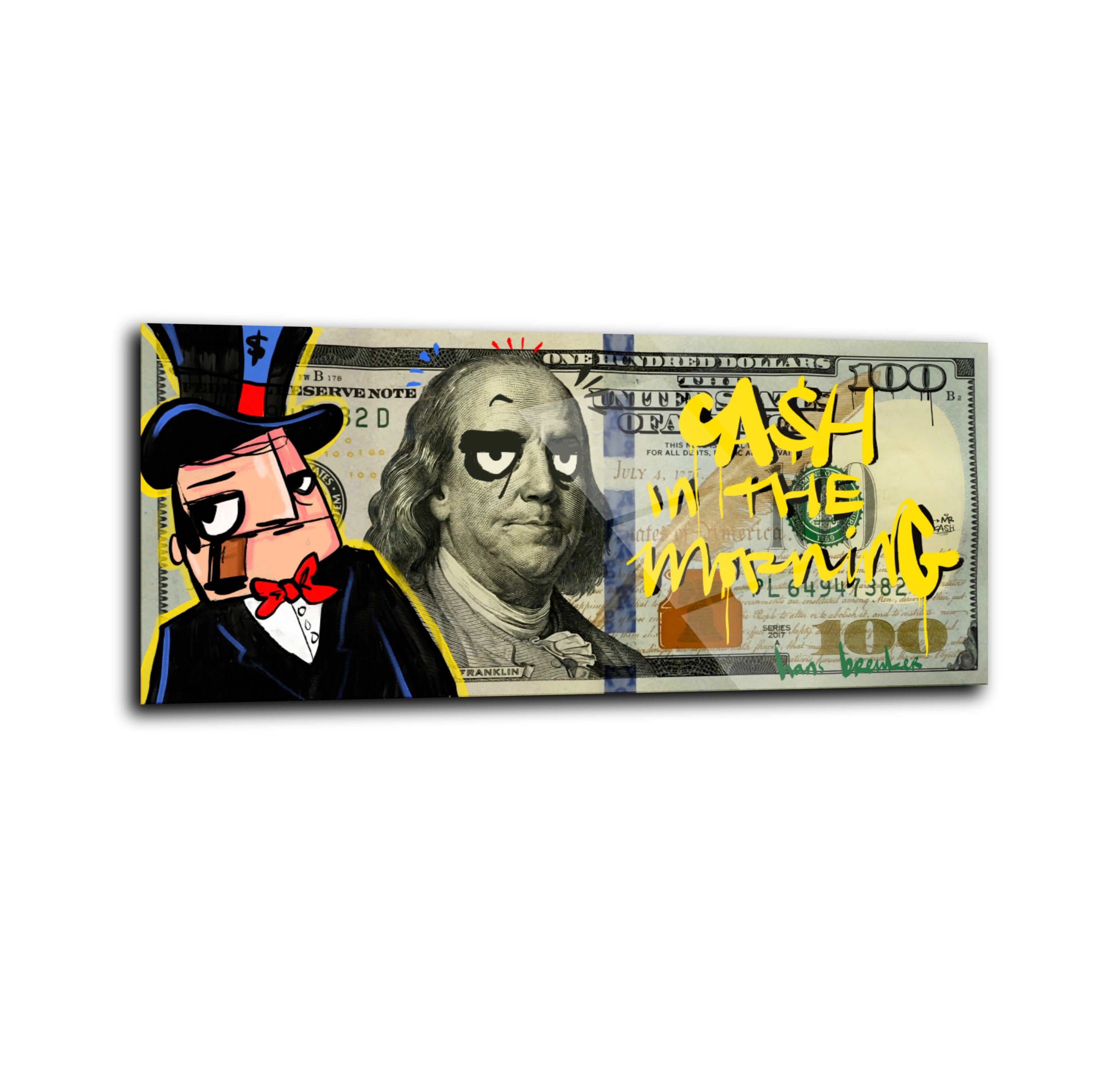 Dollar bills cash in the morning