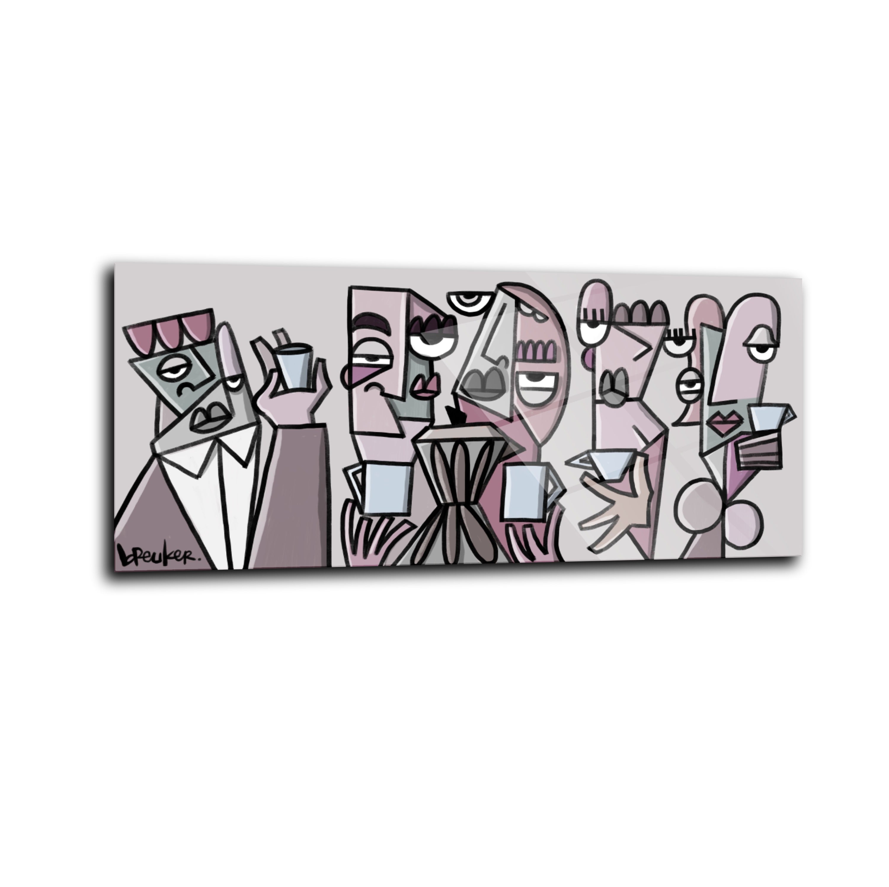 modern coffee lovers pop art wall art by Hans Breuker