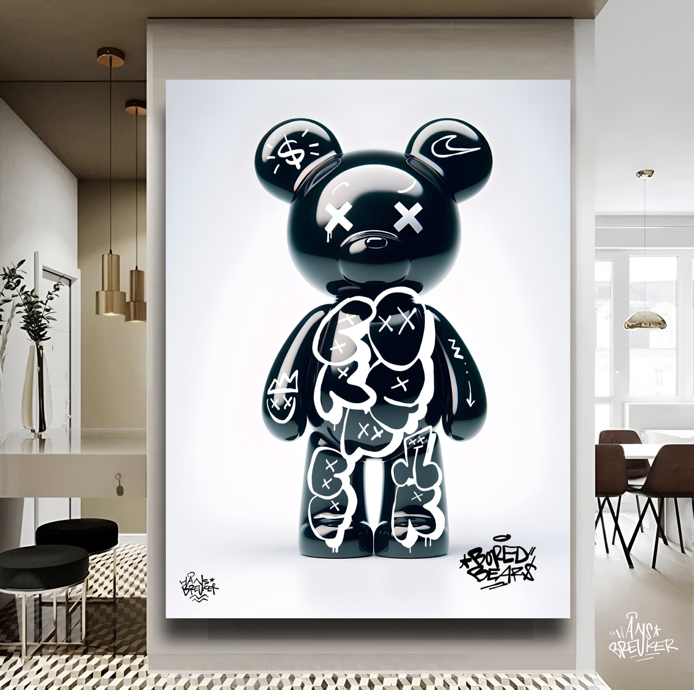 Bored bear throw up