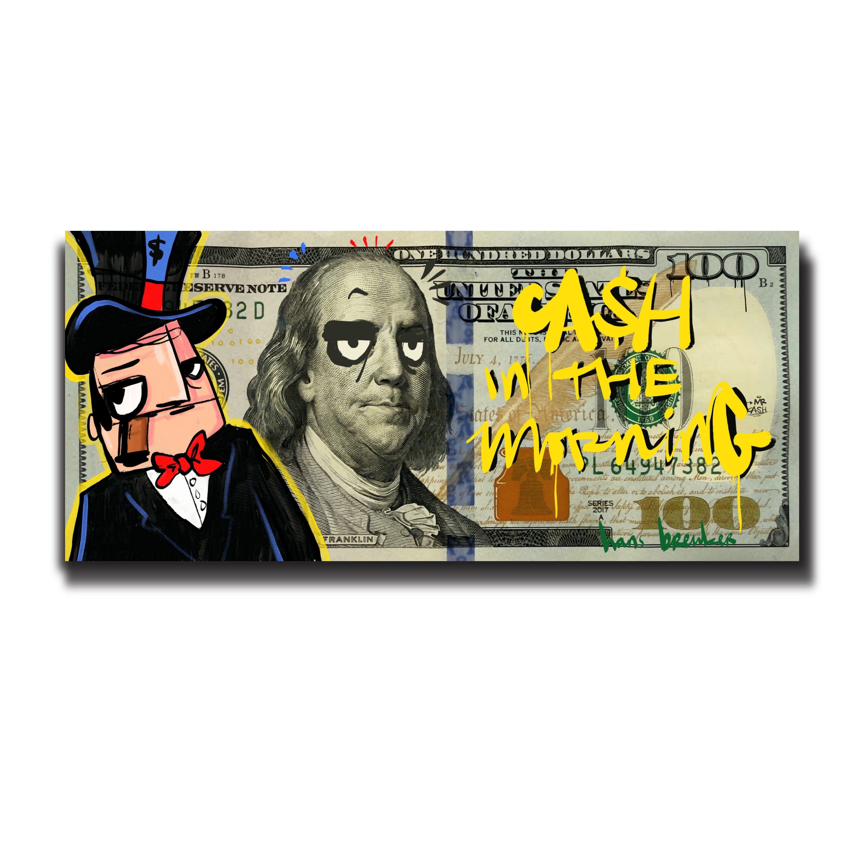 Dollar bills cash in the morning