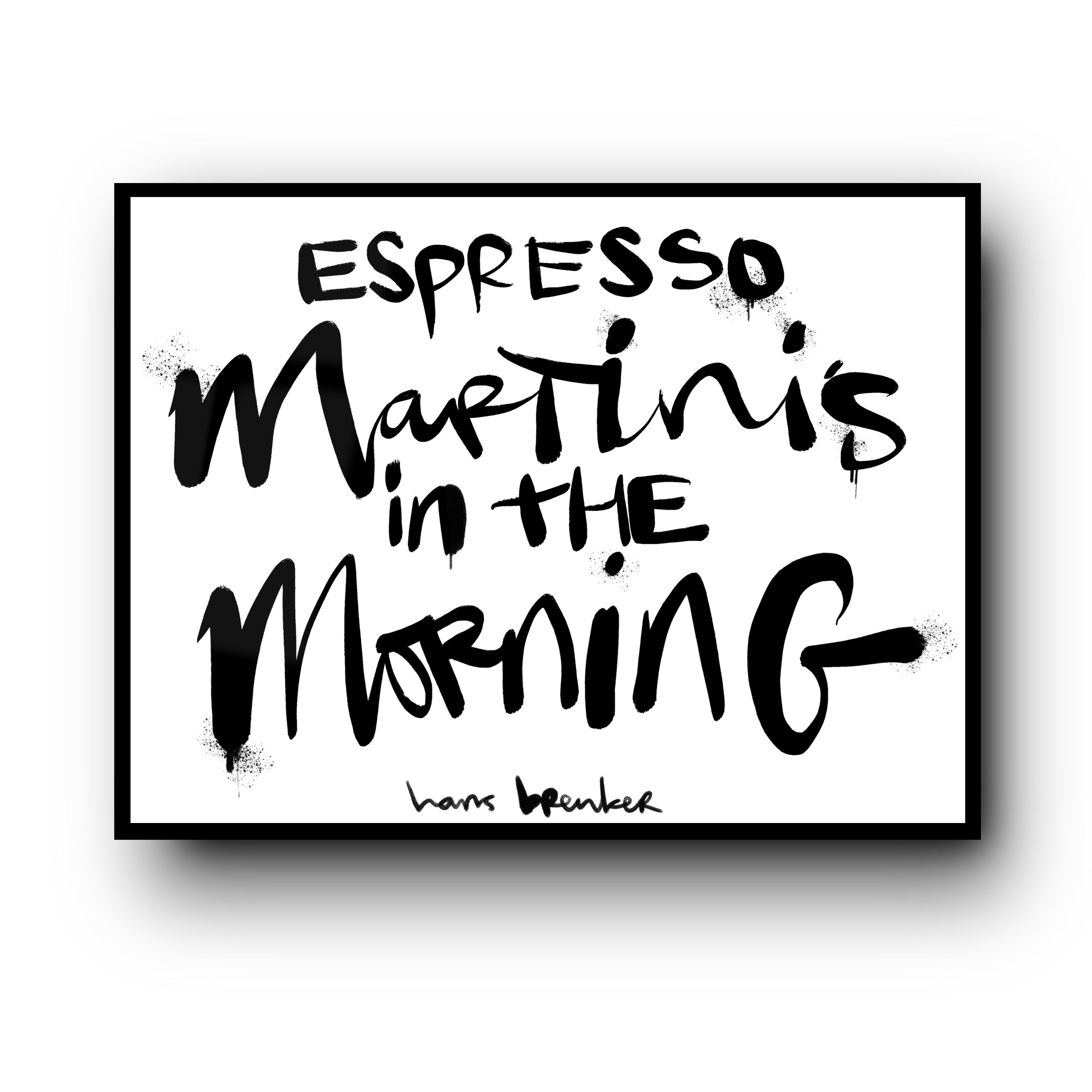 Espresso martini's in the morning