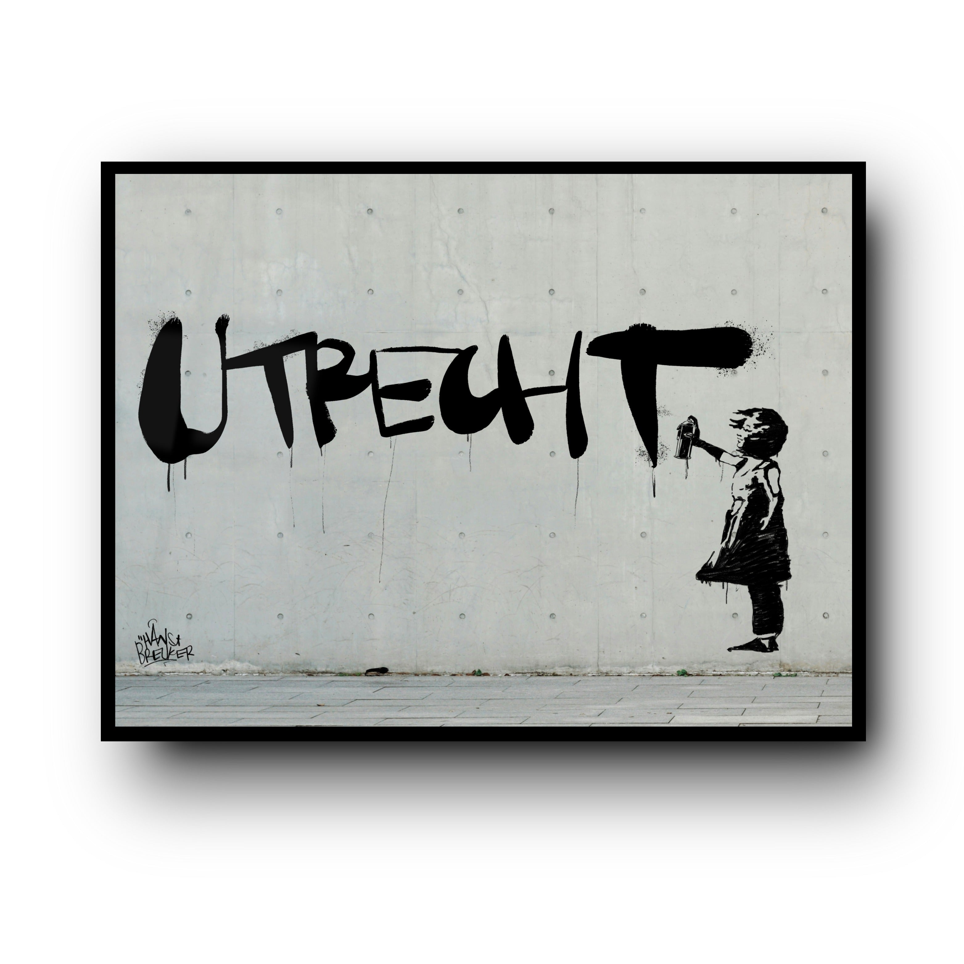 Spuitbusmeisje utrecht banksy stijl