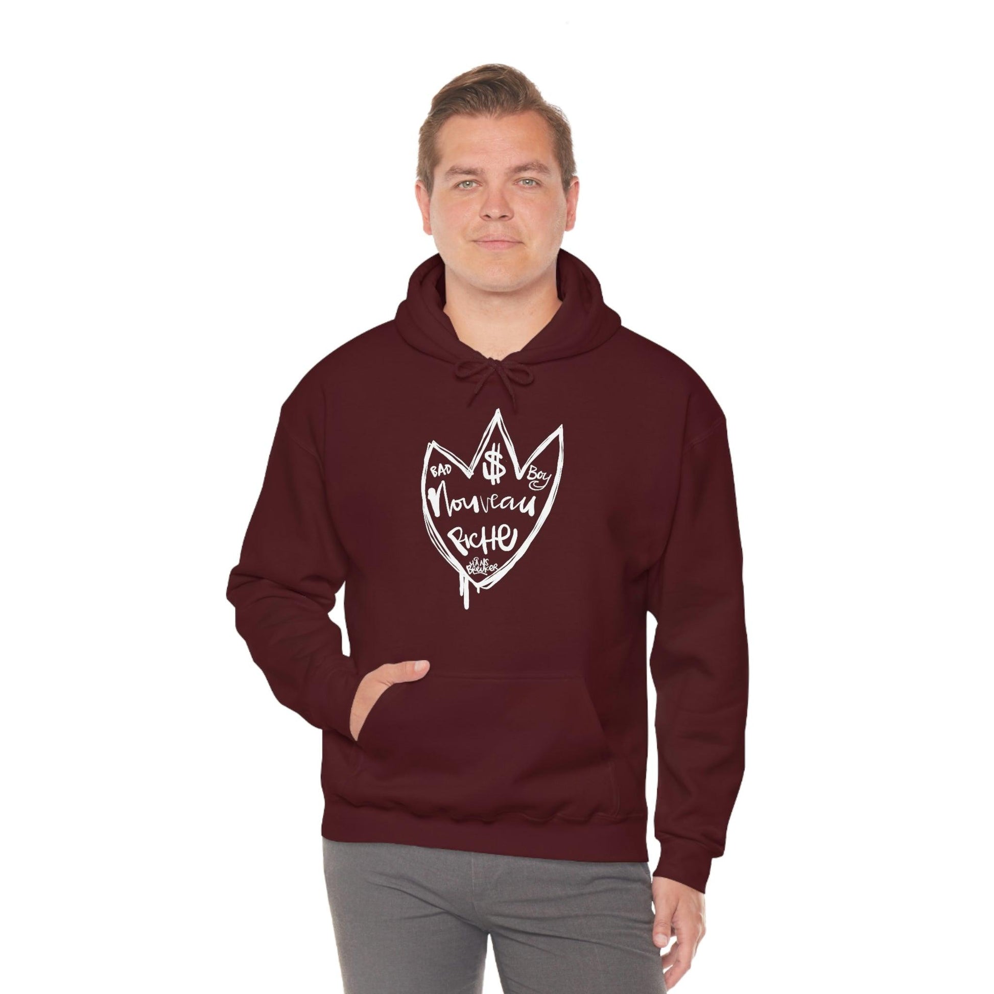 Noveau Riche: Le Bad Boy club hoodie by Hans Breuker - Hans Breuker