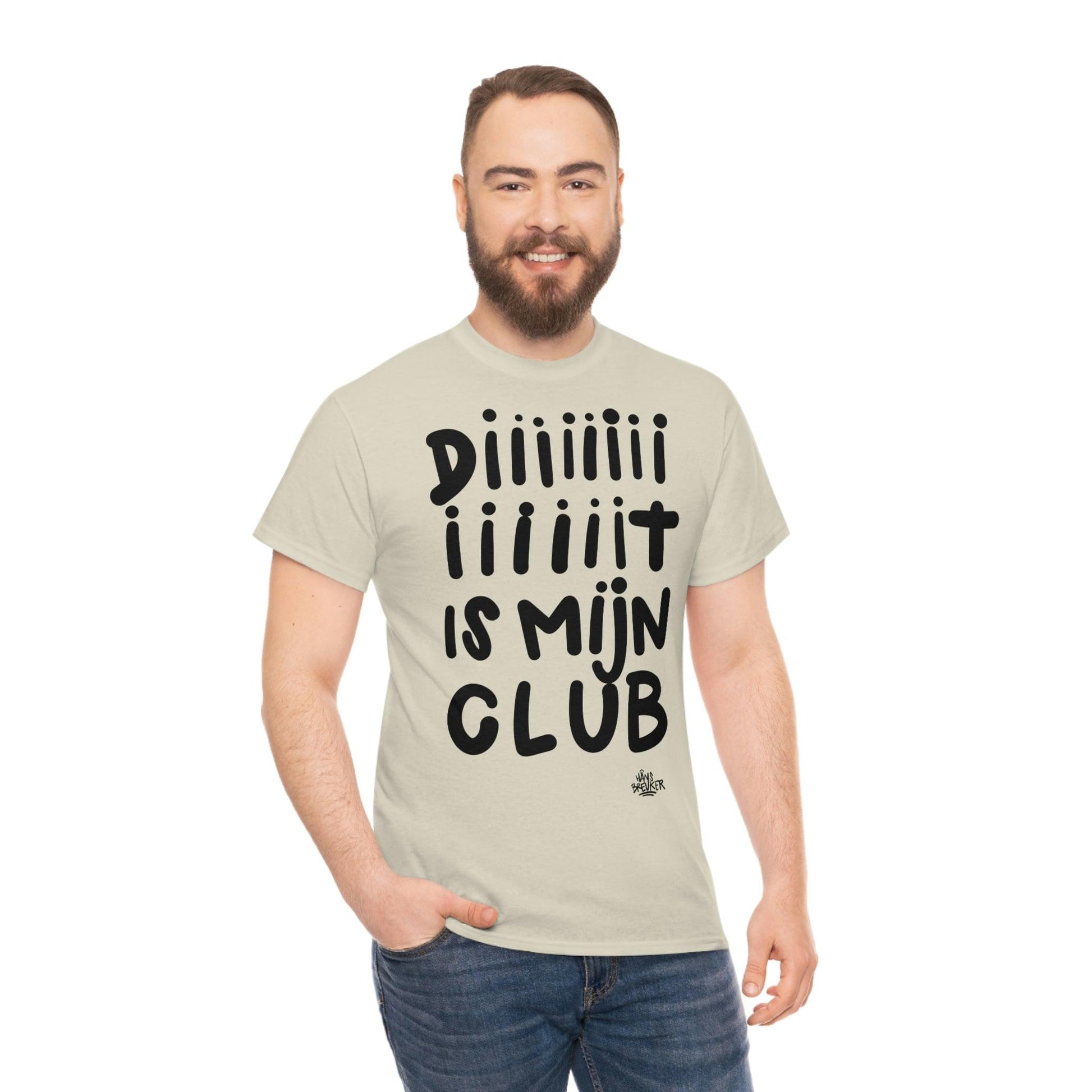 Diiiiit is mijn club zwarte handgeschreven letters. Ajax Amsterdam fan t-shirt, dit is mijn club, mijn ideaal - Hans Breuker