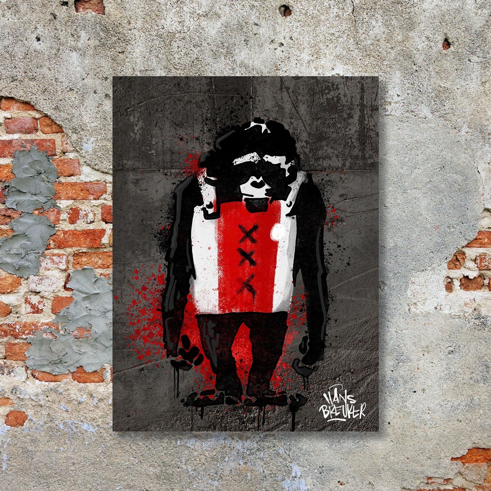 Amsterdam banksy aap stijl - Hans Breuker