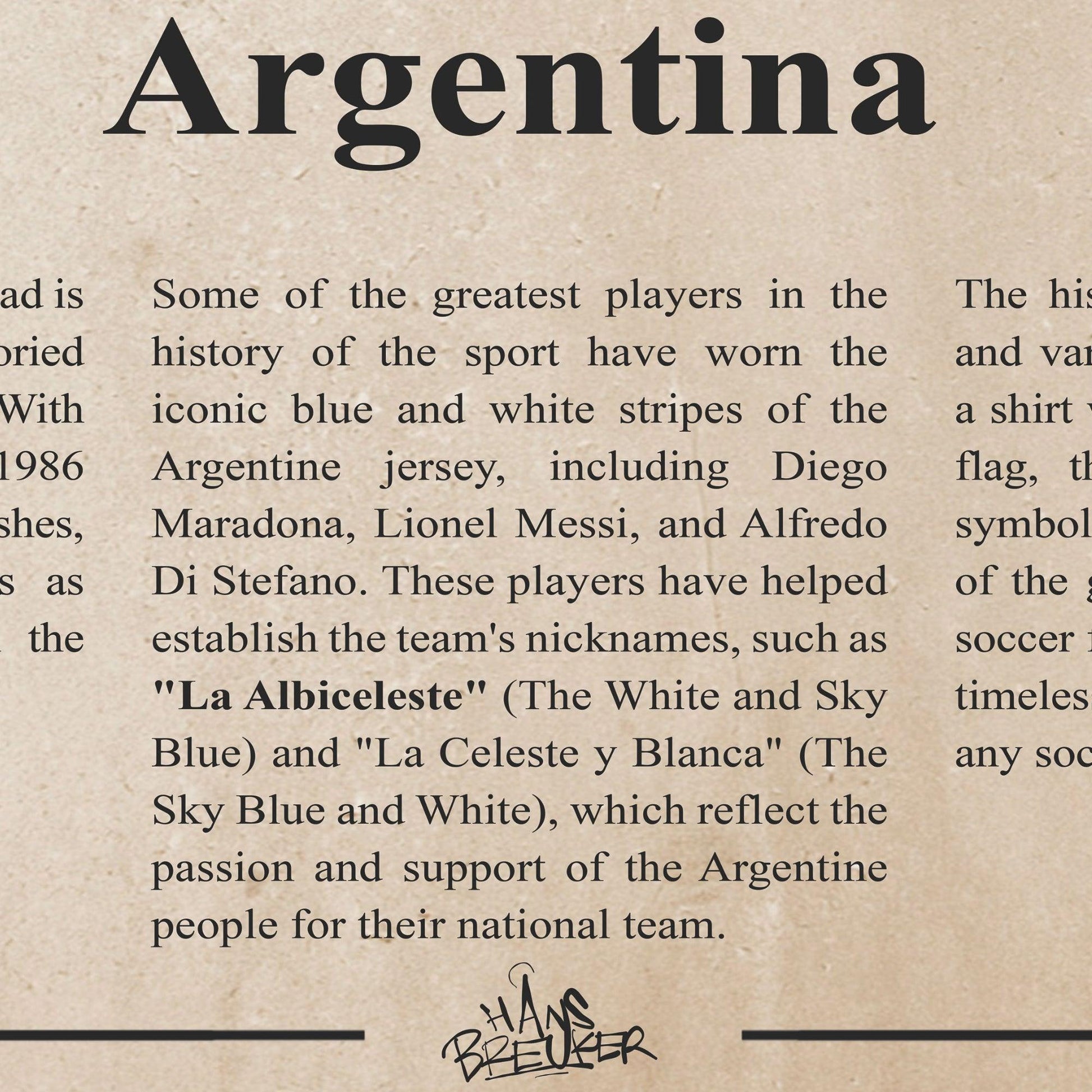 Argentinian soccer jersey - Hans Breuker