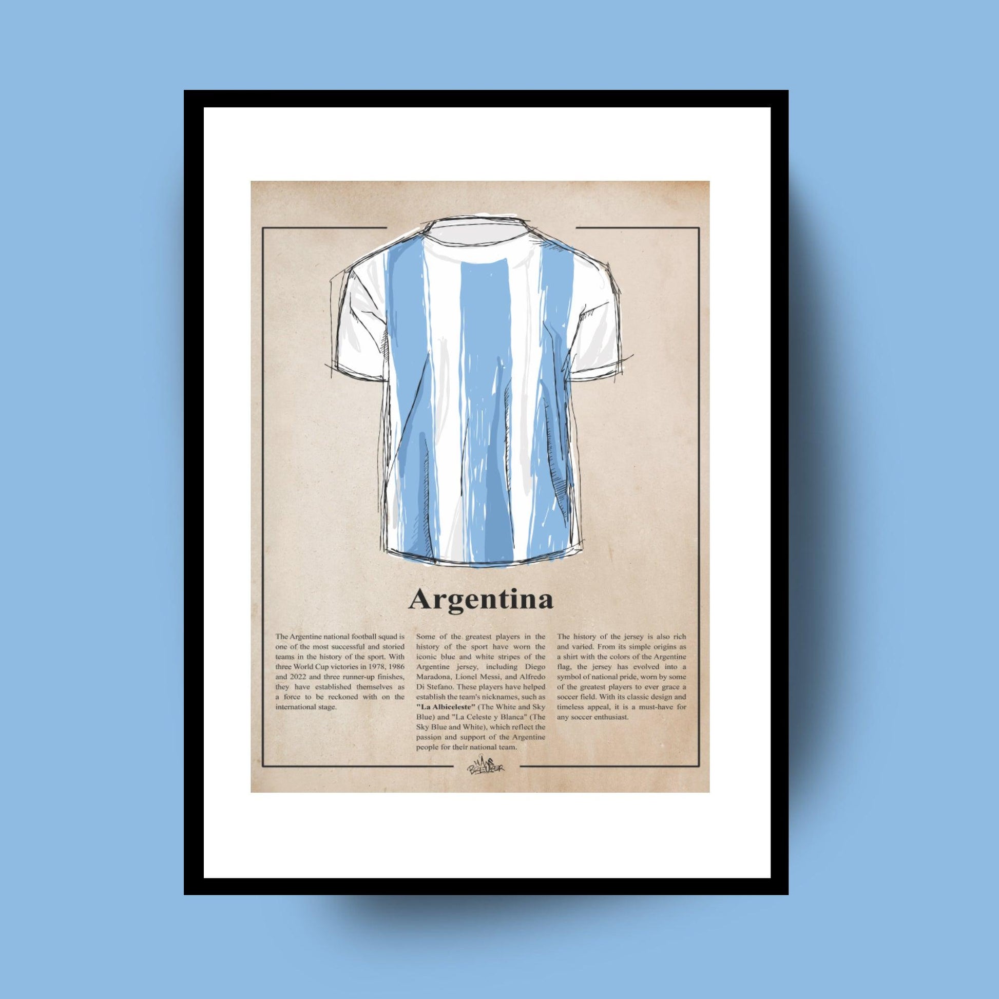 Argentinian soccer jersey - Hans Breuker