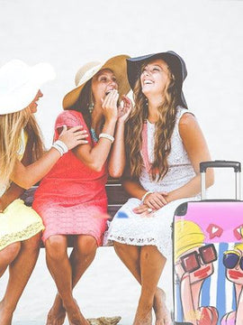 Beach Vibes art suitcase