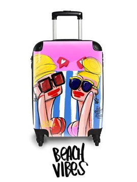 Beach Vibes art suitcase