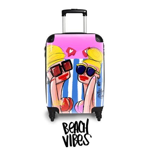 Beach Vibes art suitcase