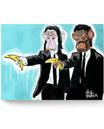 Bored Ape Banksy Pulp Fiction mash up - Hans Breuker