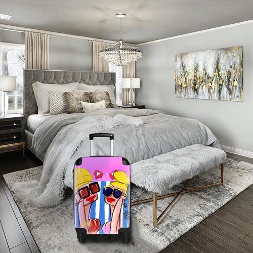 Beach Vibes art suitcase - Hans Breuker