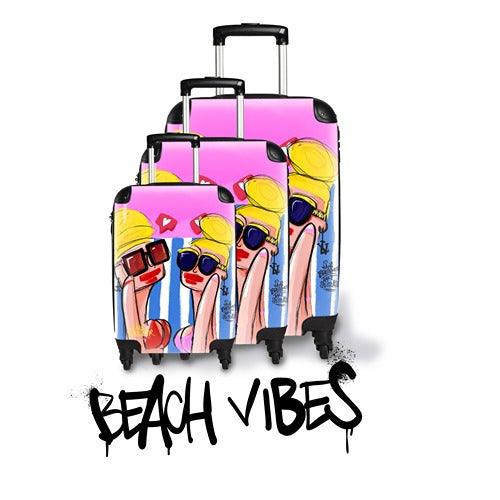 Beach Vibes art suitcase - Hans Breuker