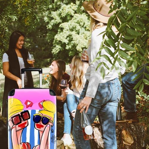 Beach Vibes art suitcase - Hans Breuker