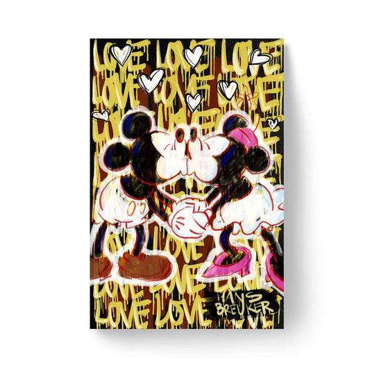 Mickey Mouse mash – up Breuker streetart Hans