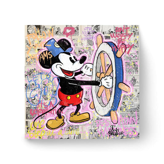 Mickey Mouse streetart mash up – Hans Breuker