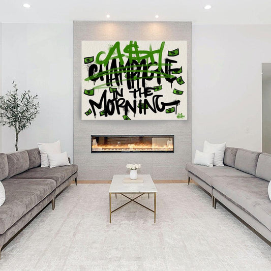 Not champagne but cash in the morning - Hans Breuker