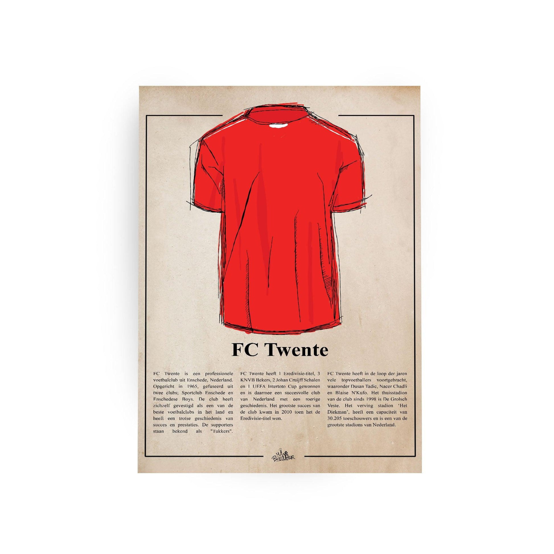 FC TWente shirt poster - Hans Breuker