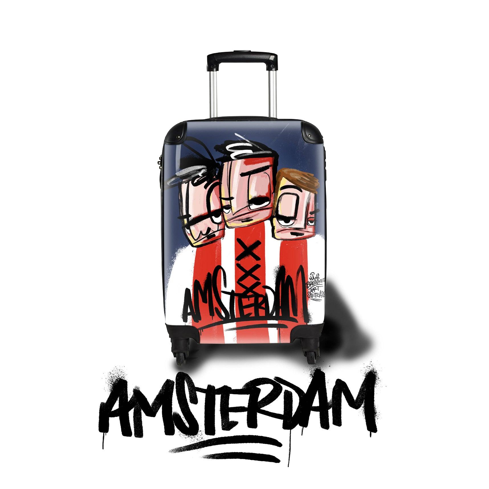Amsterdam travel. Ajax art koffer - Hans Breuker