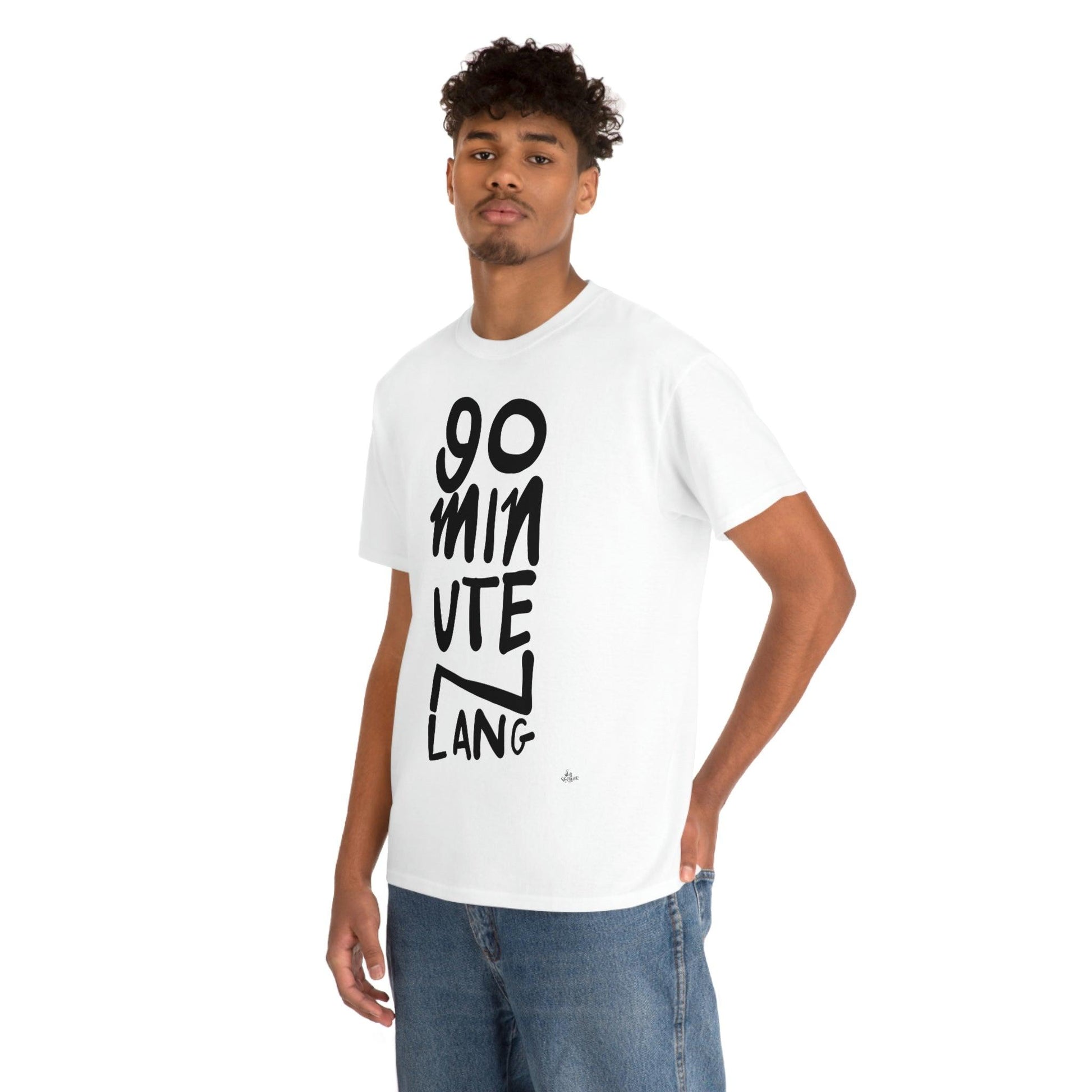 90 minuten lang zwarte handgeschreven letters. Ajax Amsterdam fan t-shirt. - Hans Breuker